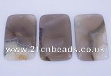 NGP913 5PCS 35*59mm rectangle agate druzy geode gemstone pendants