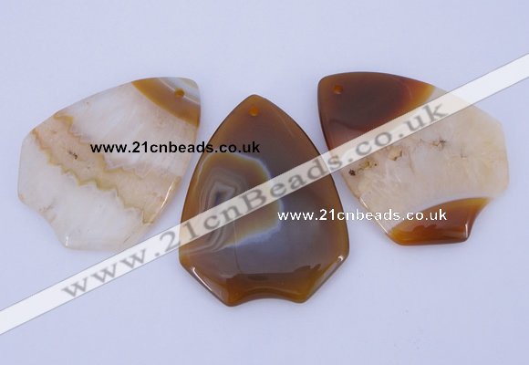 NGP922 5PCS 42*55mm agate druzy geode gemstone pendants