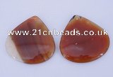 NGP923 5PCS 50*50mm flat teardrop agate druzy geode gemstone pendants