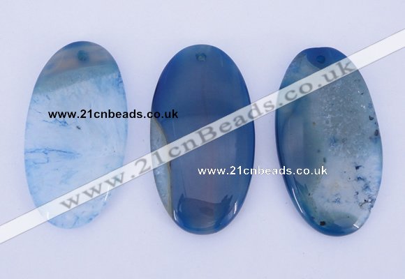 NGP927 5PCS 30*55mm oval agate druzy geode gemstone pendants