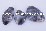 NGP935 2PCS 35-45mm*45-65mm nuggets botswana agate gemstone pendants