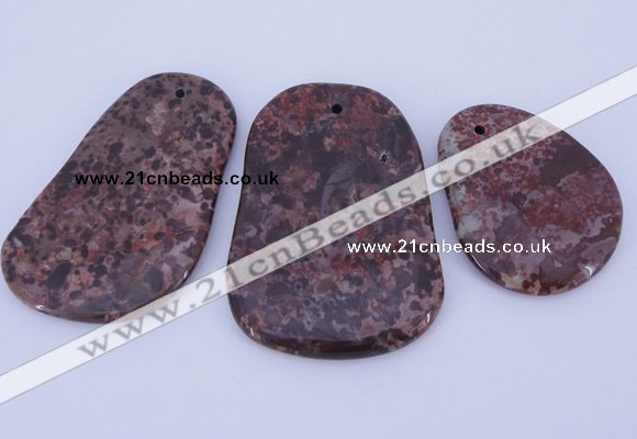 NGP941 5PCS 35-45mm*45-65mm freeform jasper gemstone pendants