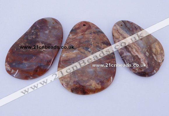 NGP943 5PCS 35-50mm*55-70mm freeform jasper gemstone pendants