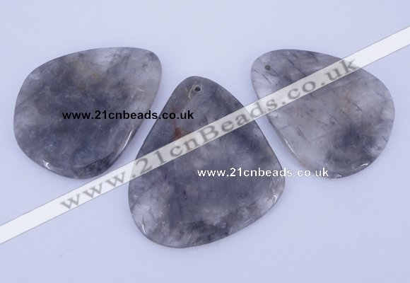 NGP949 5PCS 40-55mm*55-65mm freeform cloudy quartz gemstone pendants