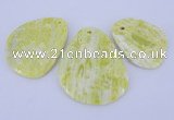 NGP951 5PCS 35-50mm*45-65mm freeform lemon jade gemstone pendants