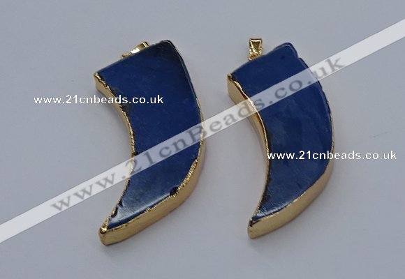 NGP9513 22*60mm - 25*65mm horn agate gemstone pendants wholesale