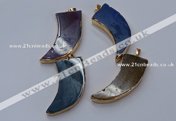 NGP9517 22*60mm - 25*65mm horn agate gemstone pendants wholesale