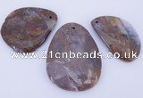 NGP952 5PCS 30-50mm*50-65mm freeform jasper gemstone pendants