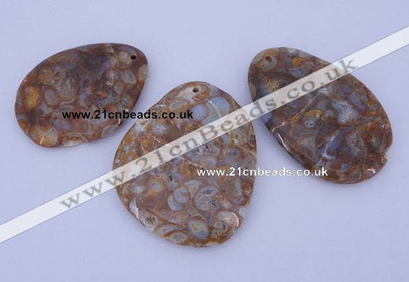 NGP955 5PCS 35-55mm*50-65mm freeform jasper gemstone pendants