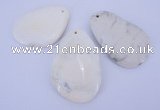 NGP960 5PCS 35-45mm*50-65mm freeform white howlite turquoise pendants