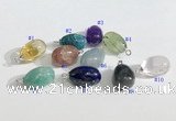 NGP9703 9*15mm teardrop  mixed gemstone pendants wholesale