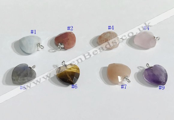 NGP9707 11mm faceted star-shaped  mixed gemstone pendants wholesale