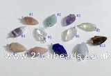 NGP9708 9*15mm arrowhead-shaped  mixed gemstone pendants wholesale