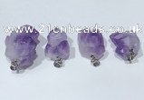 NGP9753 15*20mm-20*30mm freeform amethyst pendants wholesale