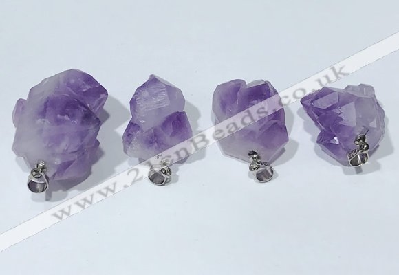 NGP9753 15*20mm-20*30mm freeform amethyst pendants wholesale