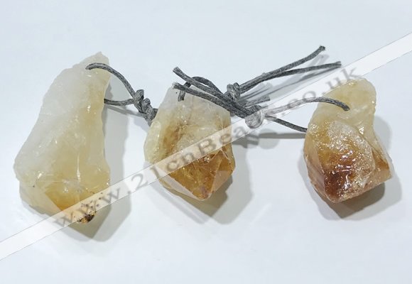 NGP9757 20*30mm-25*55mm freeform citrine pendants wholesale