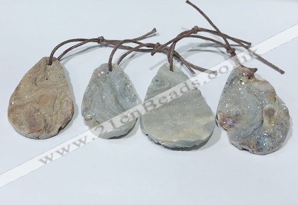 NGP9760 30*40mm-40*55mm freeform agate pendants