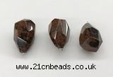 NGP9825 22*35mm - 25*40mm faceted nuggets mahogany obsidian pendants