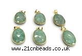 NGP9878 17*22mm faceted oval amazonite pendant