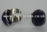 NGR03 18*25mm - 22*28mm faceted nuggets agate gemstone rings