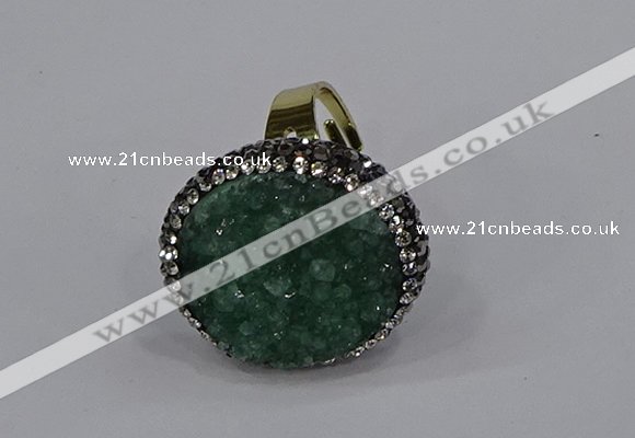 NGR1006 26mm - 28mm coin druzy quartz rings wholesale