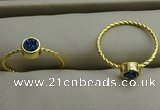 NGR1033 4mm coin plated druzy agate rings wholesale