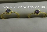 NGR1034 4mm coin plated druzy agate rings wholesale