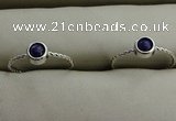 NGR1047 4mm coin lapis lazuli gemstone rings wholesale