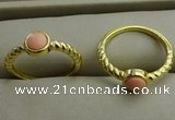 NGR1049 4mm coin synthetic coral rings wholesale