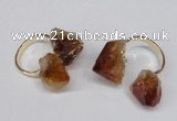 NGR105 13*18mm - 15*20mm faceted nuggets citrine gemstone rings