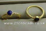 NGR1054 4mm coin lapis lazuli gemstone rings wholesale