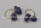 NGR106 13*18mm - 15*20mm faceted nuggets amethyst gemstone rings