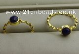 NGR1061 4mm coin lapis lazuli gemstone rings wholesale