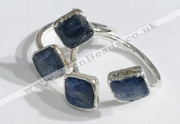 NGR1092 8mm square kyanite gemstone rings wholesale