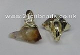 NGR110 18*35mm - 22*40mm faceted nuggets citrine gemstone rings