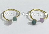 NGR1116 4mm round agate gemstone rings wholesale