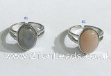 NGR1121 12*15mm oval mixed gemstone rings wholesale