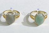 NGR1122 12*15mm oval mixed gemstone rings wholesale