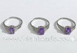 NGR1146 6*8mm faceted oval amethyst gemstone rings wholesale