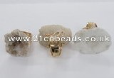 NGR141 25*30mm - 30*40mm freeform druzy agate rings wholesale