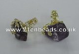 NGR143 18*25mm - 22*30mm faceted nuggets druzy amethyst rings