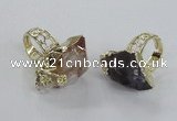 NGR145 18*25mm - 22*30mm faceted nuggets mixed quartz rings