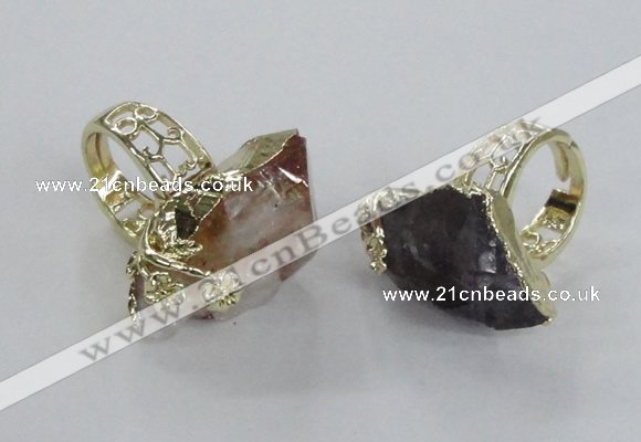 NGR145 18*25mm - 22*30mm faceted nuggets mixed quartz rings