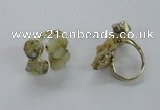 NGR149 8*10mm - 15*20mm nuggets druzy quartz rings wholesale