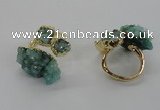 NGR153 8*10mm - 15*20mm nuggets druzy quartz rings wholesale