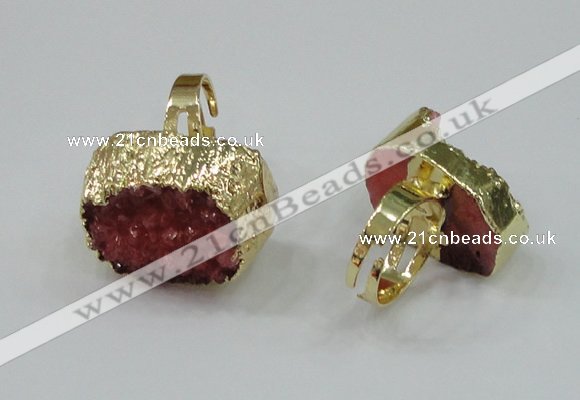 NGR161 22*30mm - 25*30mm freeform druzy agate rings wholesale