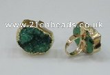 NGR163 22*30mm - 25*30mm freeform druzy agate rings wholesale