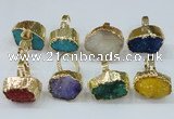 NGR164 22*30mm - 25*30mm freeform druzy agate rings wholesale