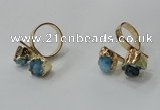 NGR189 8*10mm - 12*14mm freeform druzy agate gemstone rings