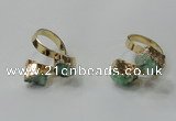 NGR190 8*10mm - 12*14mm freeform druzy agate gemstone rings